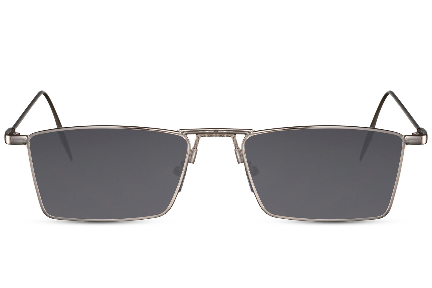 Vintage sleek rectangle sunglasses with gold metal frame and silver grey gradient UV protection lens – sleek minimalist retro rectangle shades for everyday wear and smart casual styling, free delivery across UK and Europe from Sunglass Station