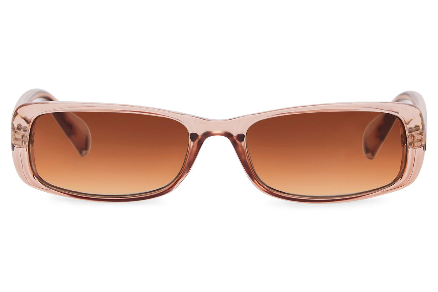 y2k Tortoiseshell rectangle party sunglasses with brown copper gradient lens — the Mediterranean gold standard, warm coastal light filtered through the amber lens that belongs on the Amalfi Coast. Free shipping across UK & Europe