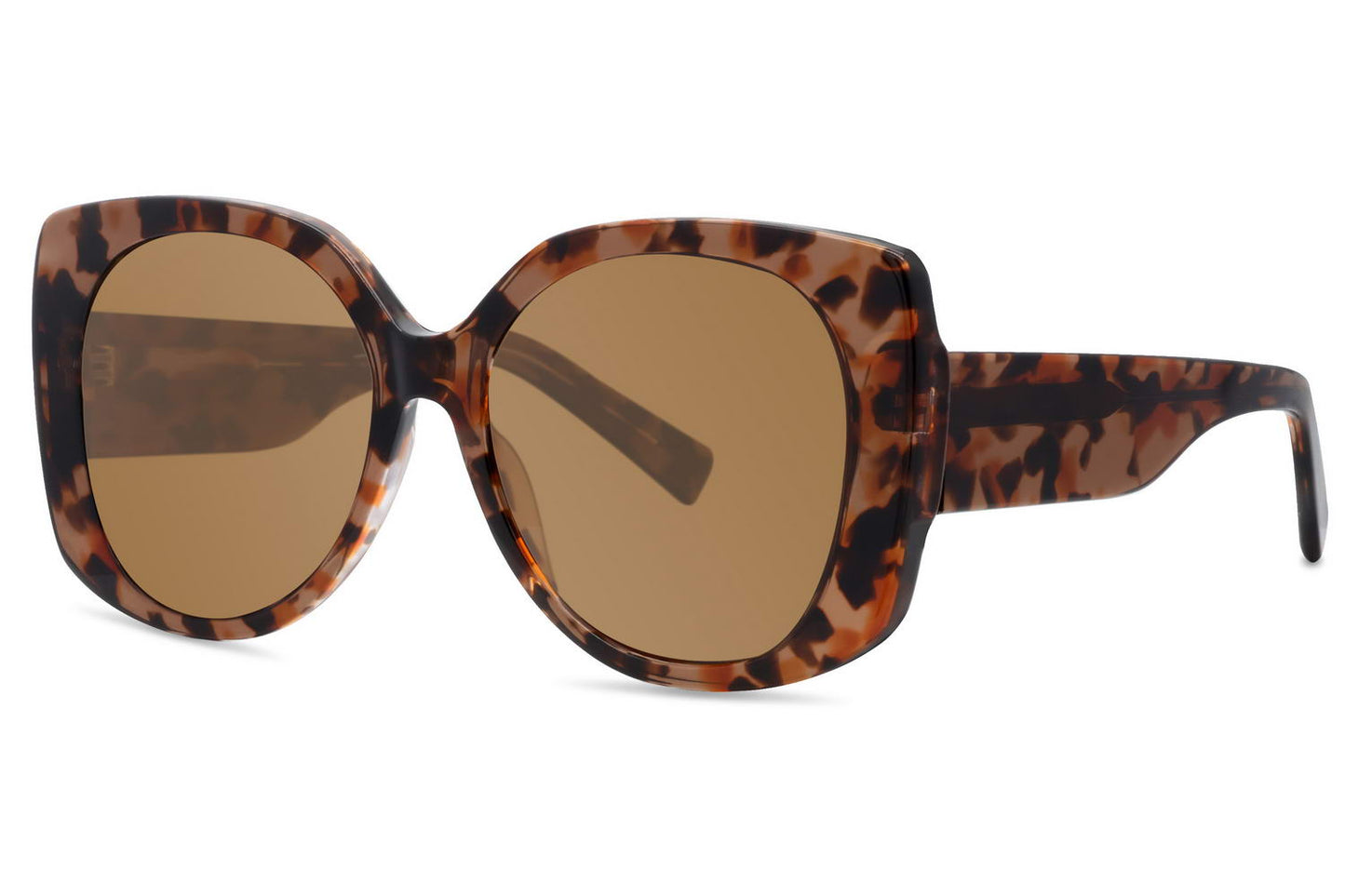 Brown Animal Print Oversized Sunglass