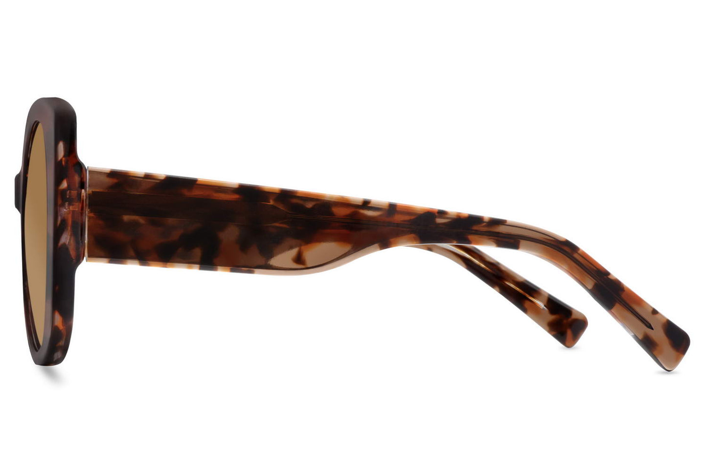 Brown Animal Print Oversized Sunglass