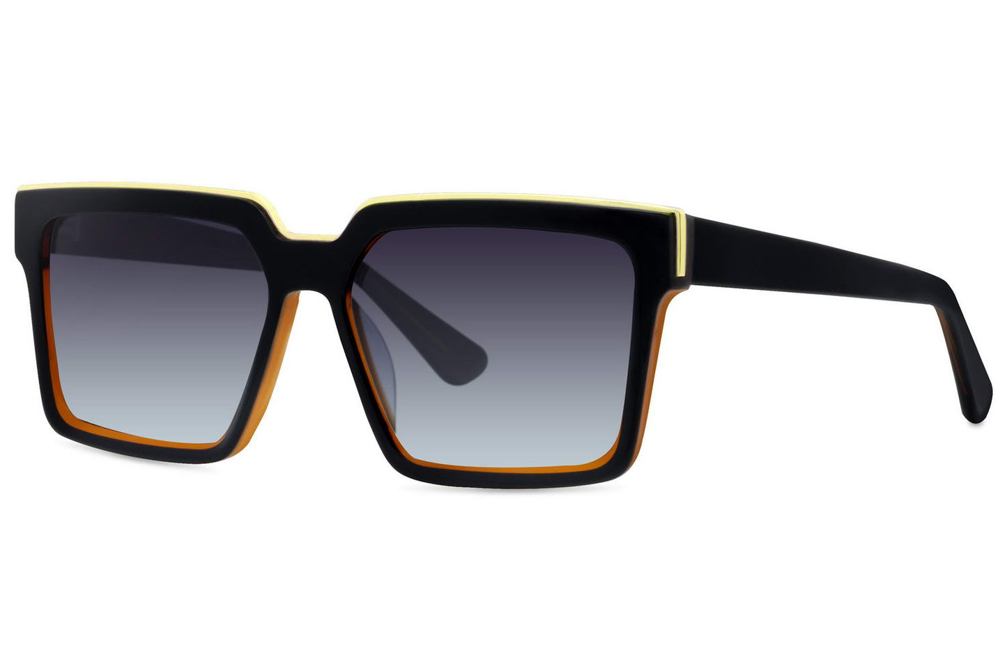 Timeless Sophistication: Black Square Sunglasses