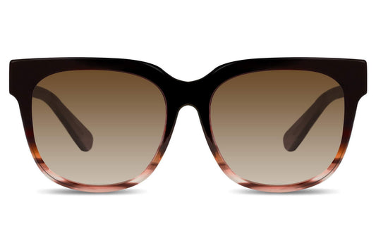 Brown Animal Print Oversized Sunglass