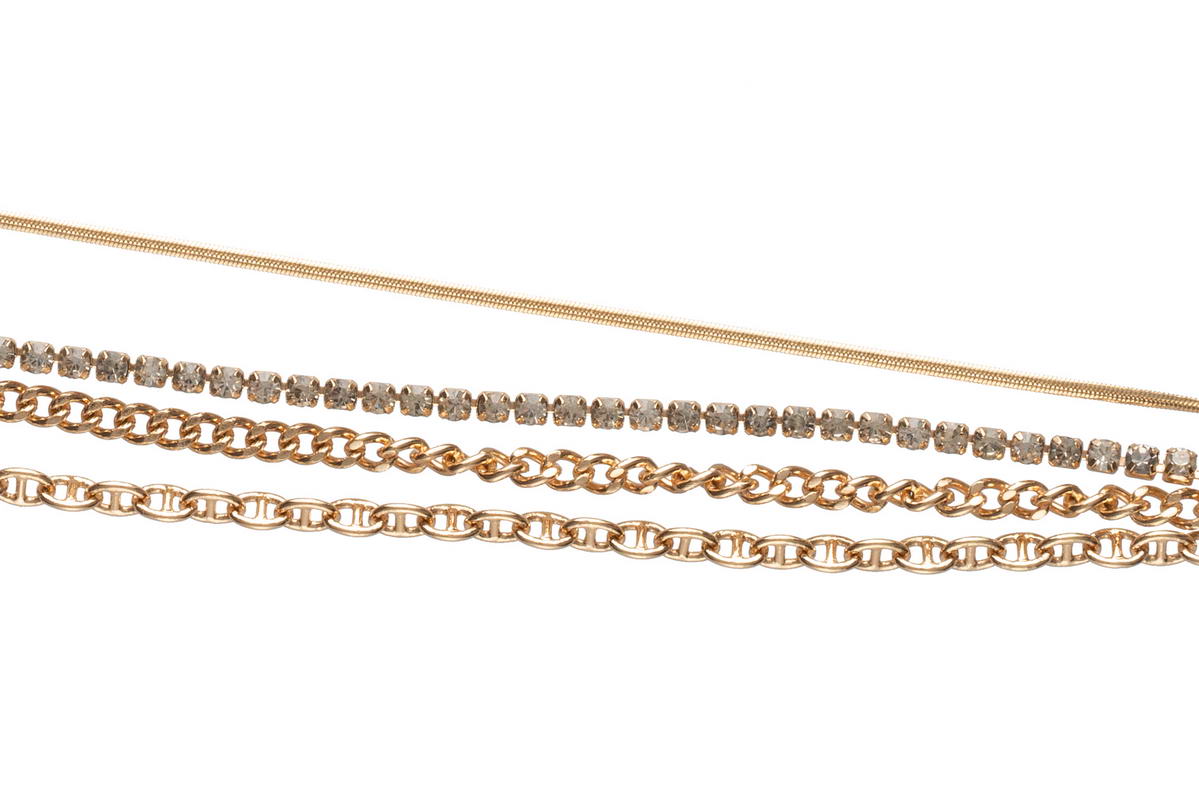 Multi drop Gold Chain Sunglass Necklace