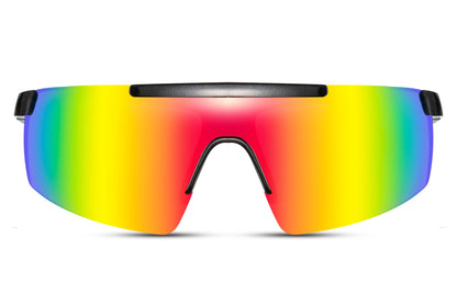 Rainbow Visor Style Mirrored Sports Sunglasses