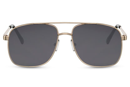 Sleek and Sophisticated: Black Square Sunglasses