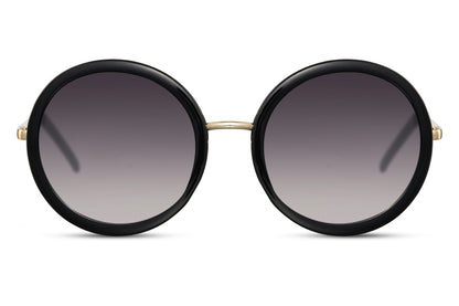 Gafas de sol redondas con montura de leopardo marrón