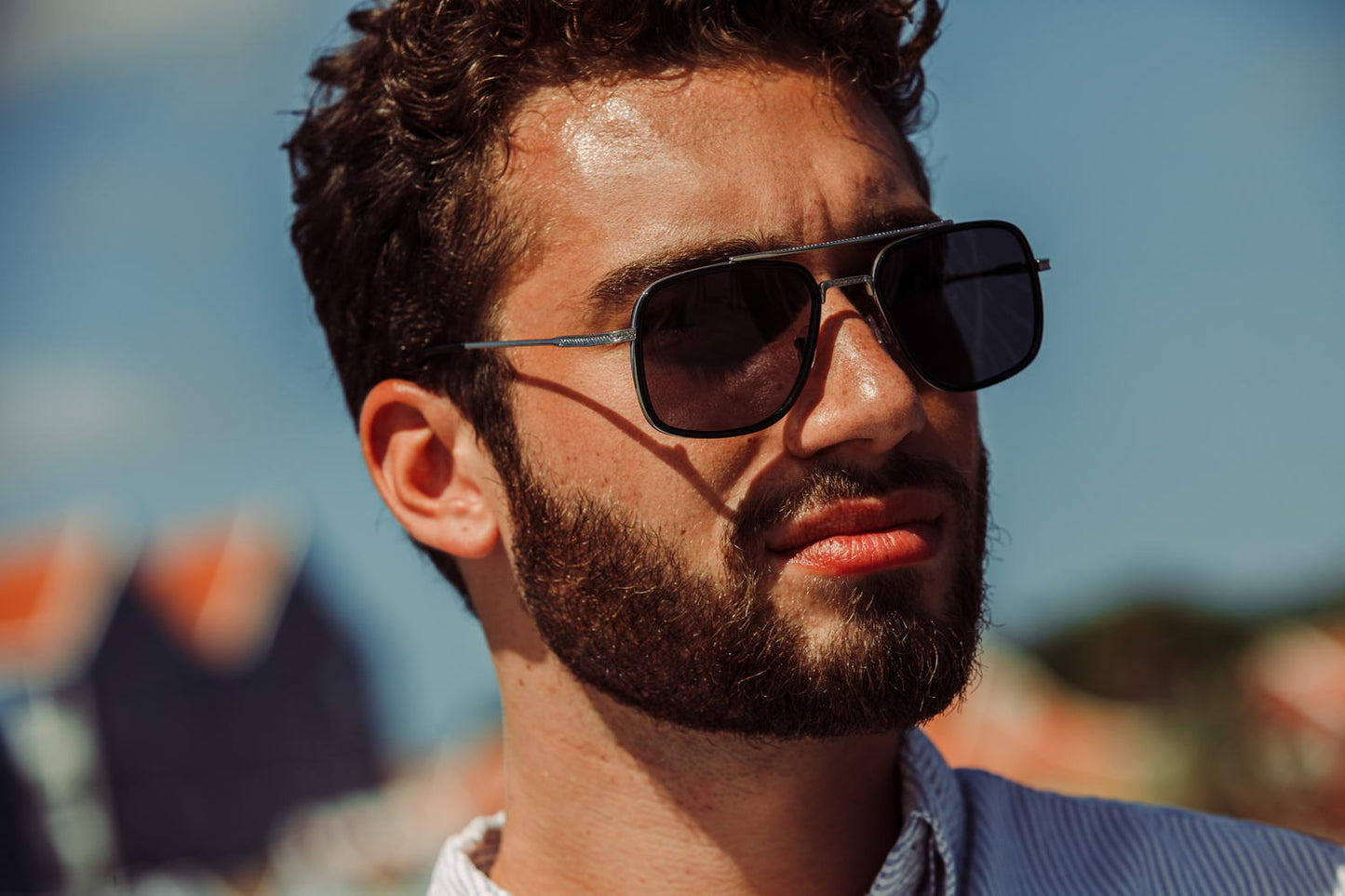 Modern Minimalism: Black Square Sunglasses