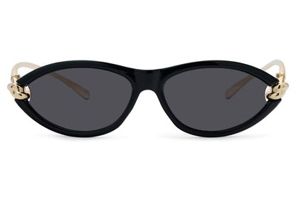 Vintage Oval Noir Sunglasses