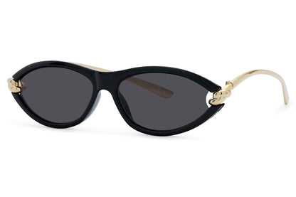 Vintage Oval Noir Sunglasses
