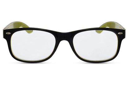 Green Wayfarer Reading Glass +2.00