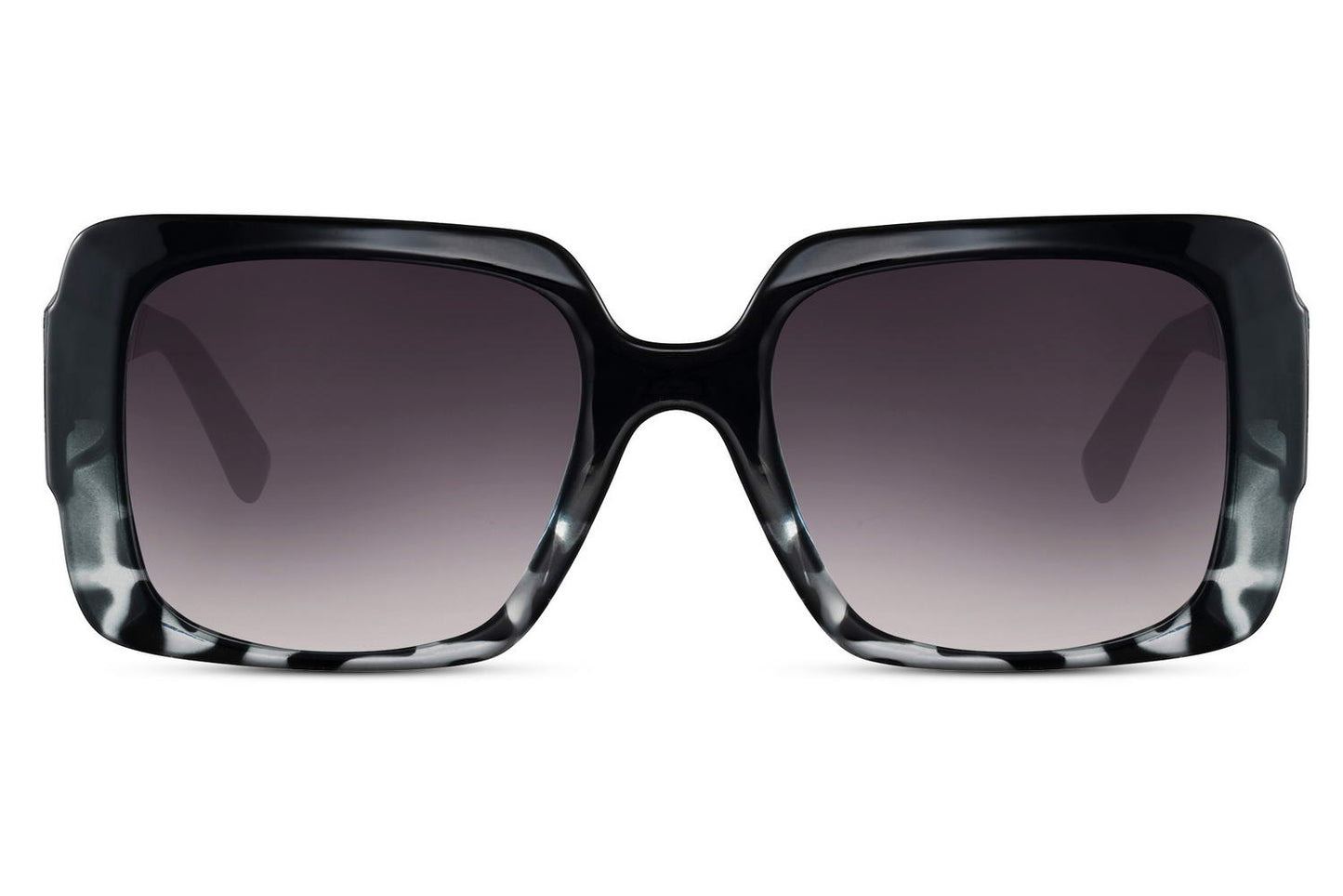 Black Oversized Rectangle Sunglass