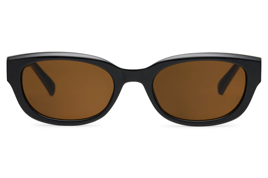 Sleek Brown Rectangle Sunglasses