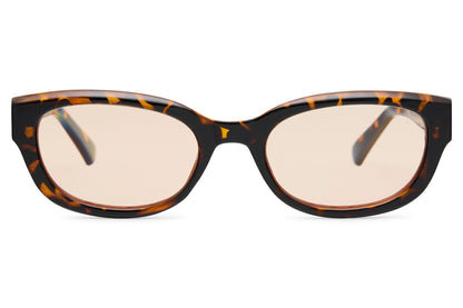 Tortoiseshell Rectangle Sleek Sunglasses