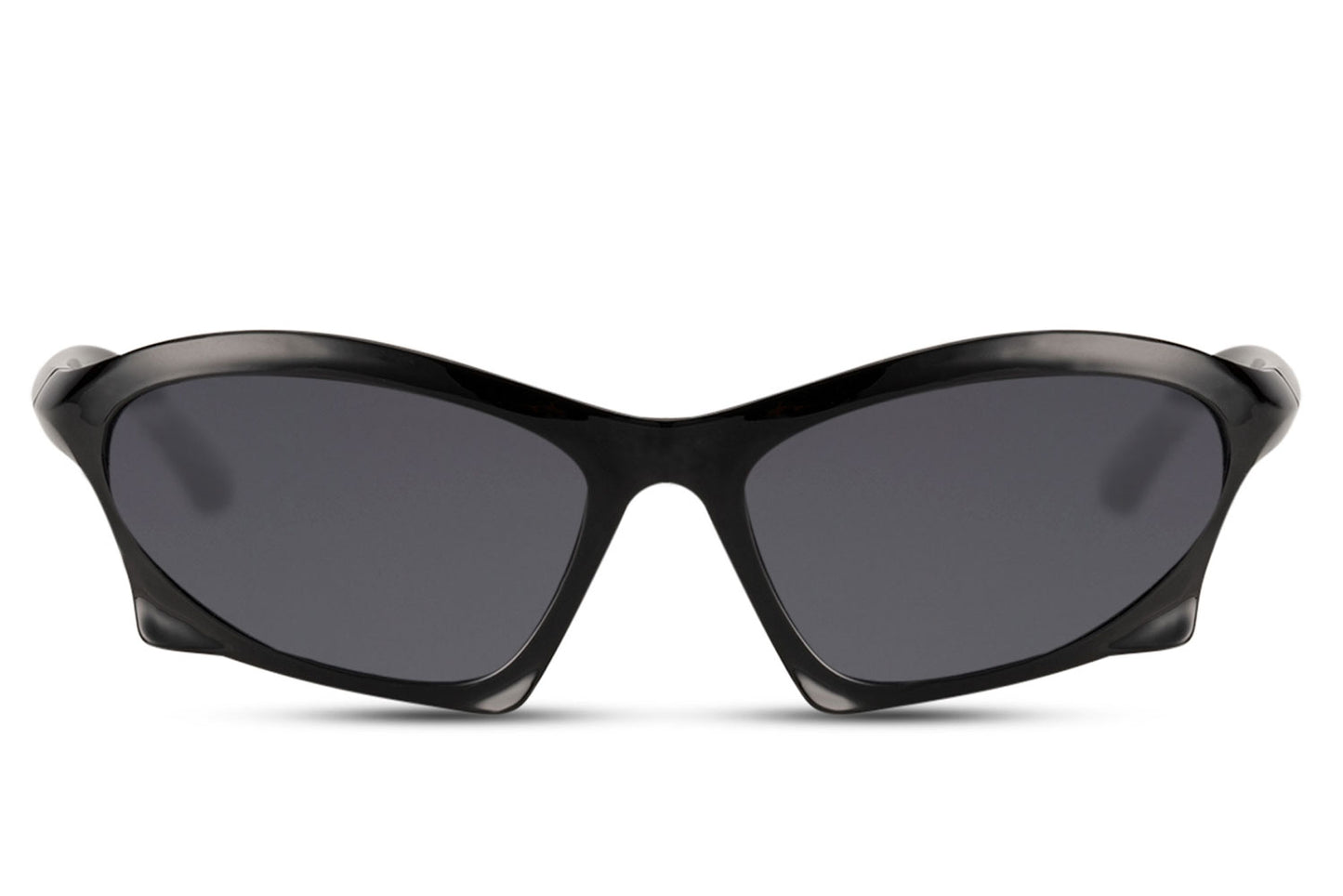 Black wrap frame night party sunglasses for clubbing and festivals — Gen Z streetwear style | Sunglass Station UK