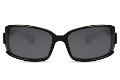 Black Visor Style Party Sunglasses - Eco Friendly