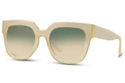 Gafas de sol geométricas marrones de diseño clásico