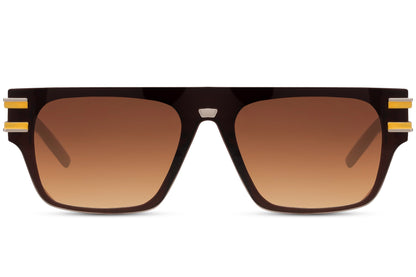 Black & Brown Square Sunglasses