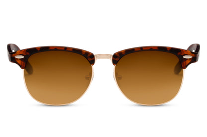 Brown Clubmaster Sunglasses