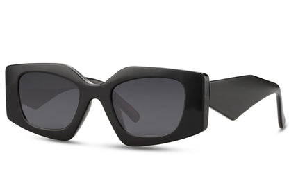 Schildpatt-Sonnenbrille mit kräftigem, eckigem Rahmen
