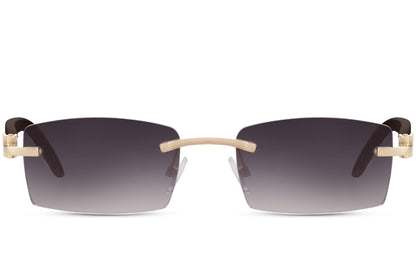 Rimless Rectangle Sunglasses