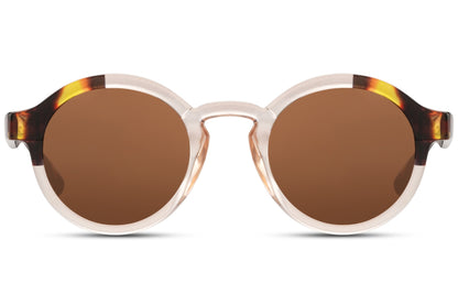 Gafas de sol redondas con estampado de carey