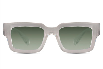 Gafas de sol con montura rectangular negra
