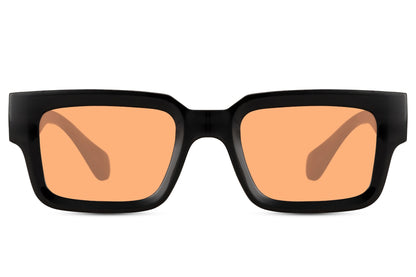 Gafas de sol con montura rectangular negra