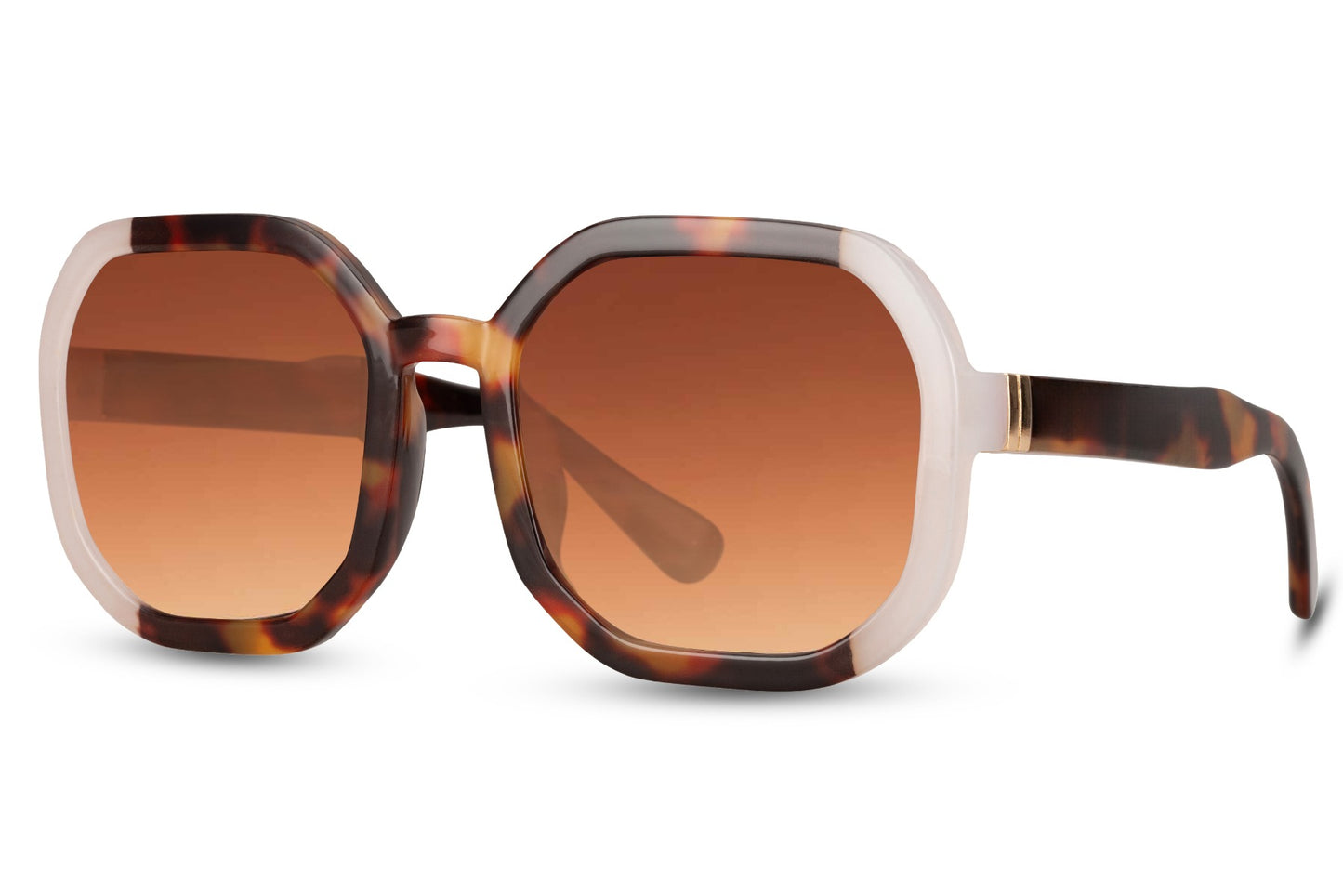 Auffällige übergroße Sonnenbrille im Schildpatt-Design