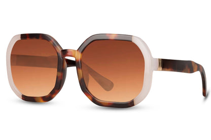 Auffällige übergroße Sonnenbrille im Schildpatt-Design