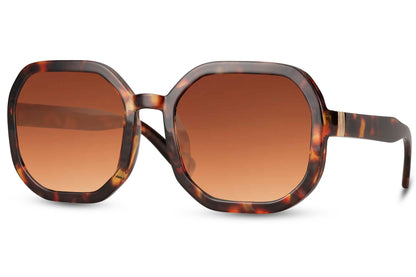 Auffällige übergroße Sonnenbrille im Schildpatt-Design