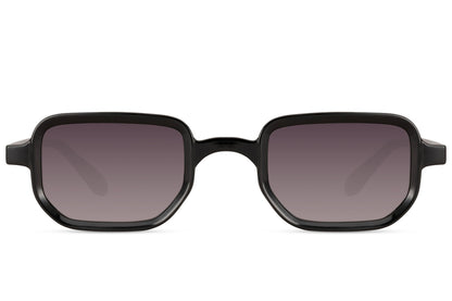 Gafas de sol con montura rectangular negra mate