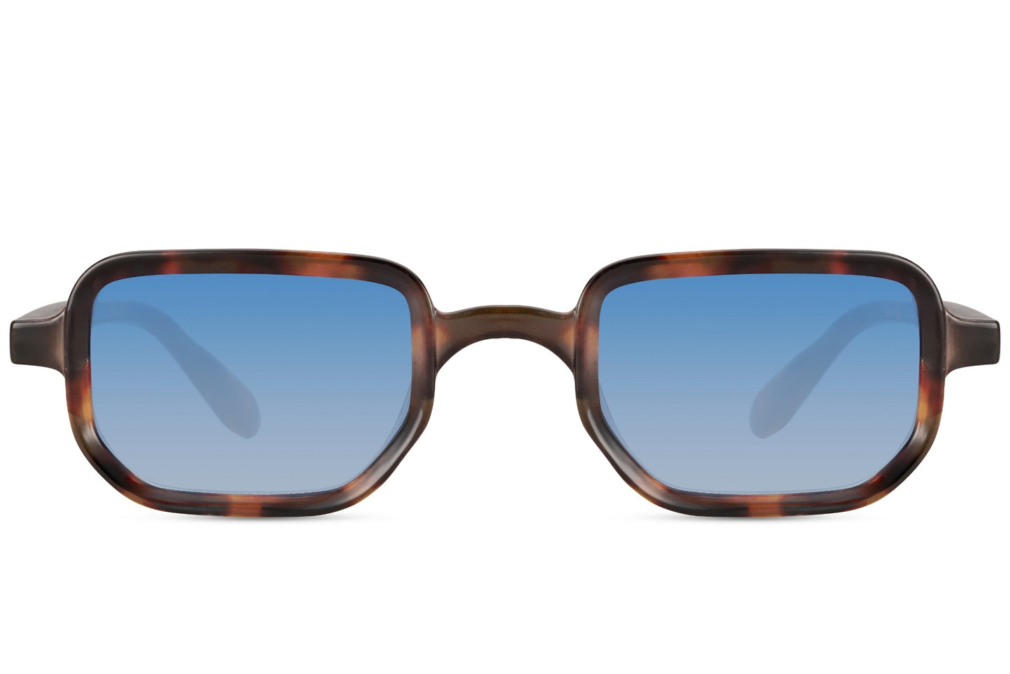 Gafas de sol con montura rectangular negra mate