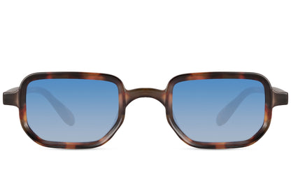 Gafas de sol con montura rectangular negra mate