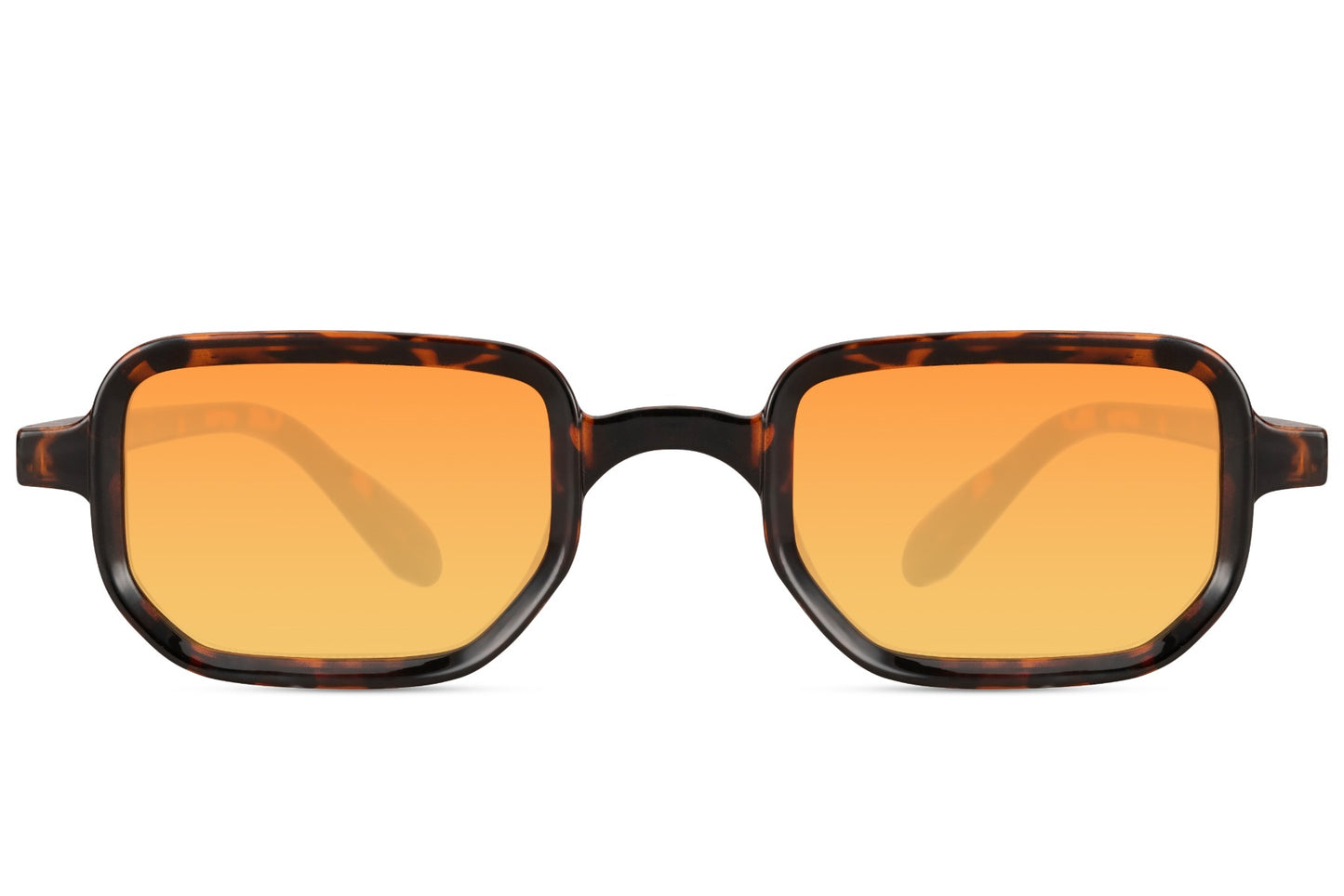 Gafas de sol con montura rectangular negra mate