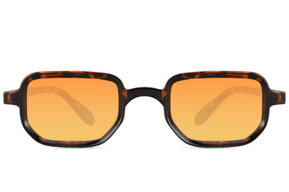 Gafas de sol con montura rectangular negra mate