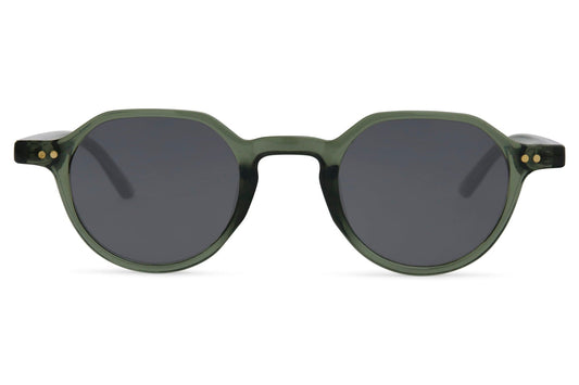 Retro schmale runde Sonnenbrille