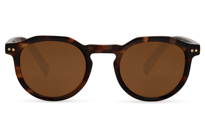 Tinted Round Narrow Sunglasses