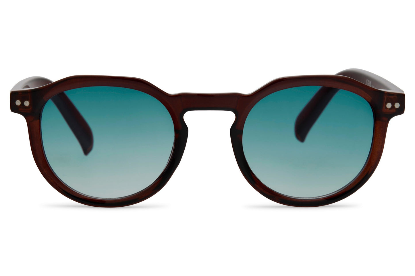 Tinted Round Narrow Sunglasses