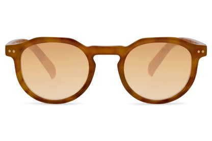 Tinted Round Narrow Sunglasses