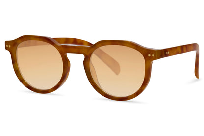 Getönte runde schmale Sonnenbrille