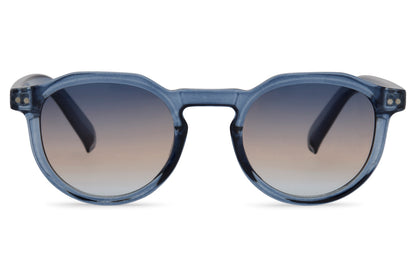 Tinted Round Narrow Sunglasses