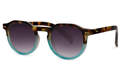 Getönte runde schmale Sonnenbrille