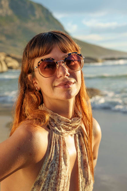 Tortoiseshell Geometric Sunglasses