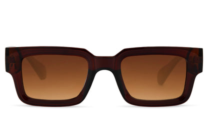 Gafas de sol con montura rectangular negra