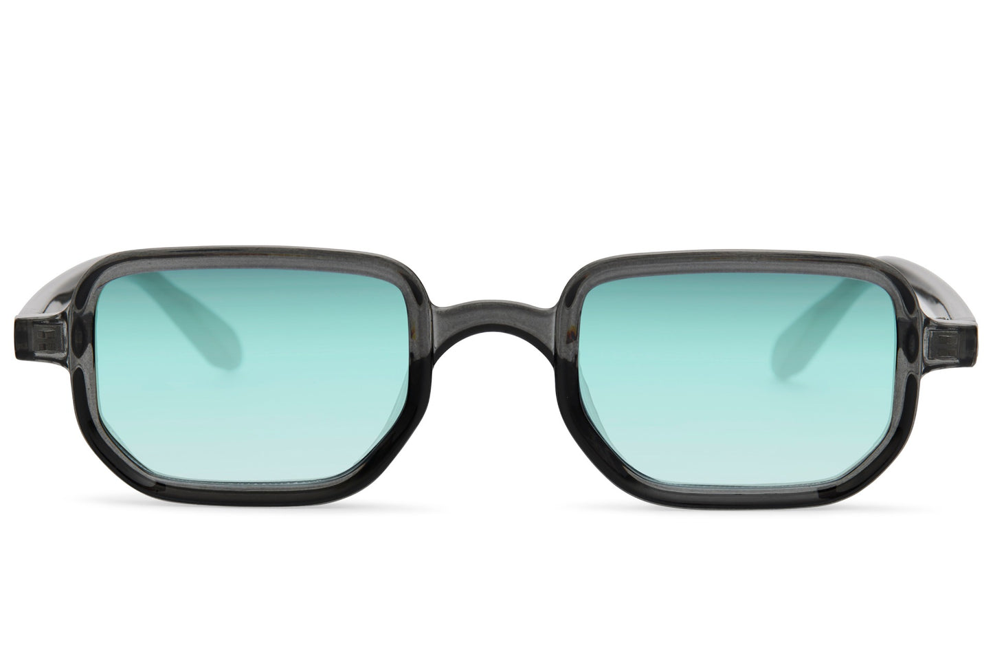 Gafas de sol con montura rectangular negra mate