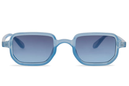Gafas de sol con montura rectangular negra mate