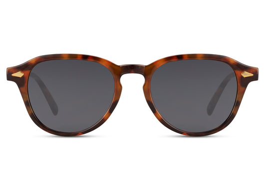 Leopard Print Frames Round Sunglasses