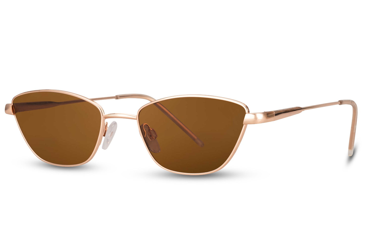 Sleek Metal Frame Cateye Sunglasses