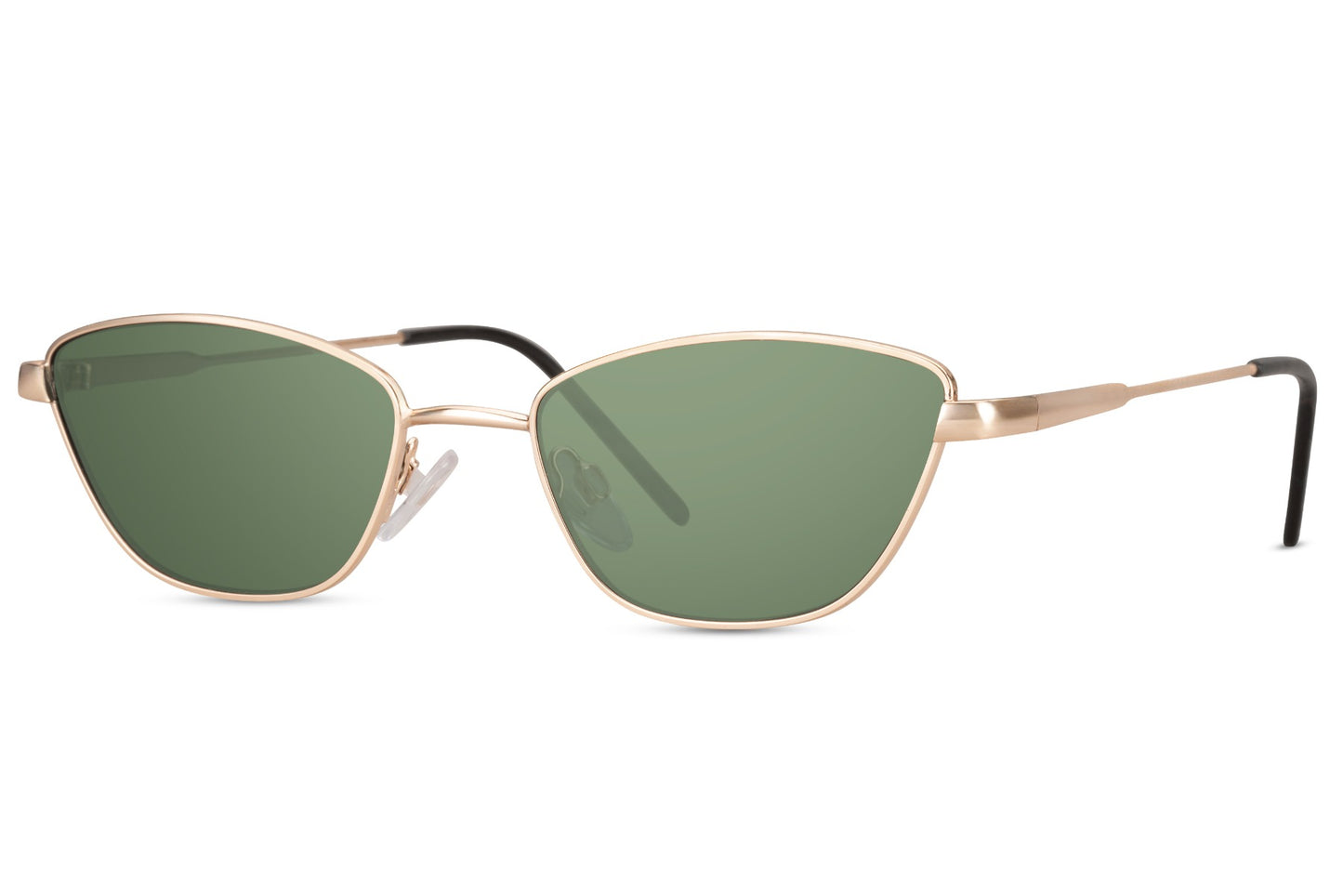 Sleek Metal Frame Cateye Sunglasses