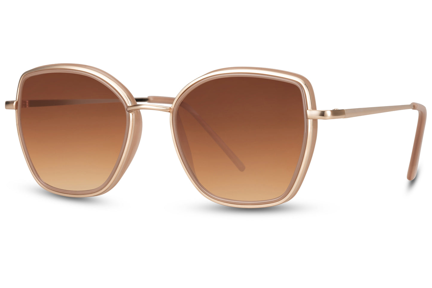 Gafas de sol extragrandes con montura marrón